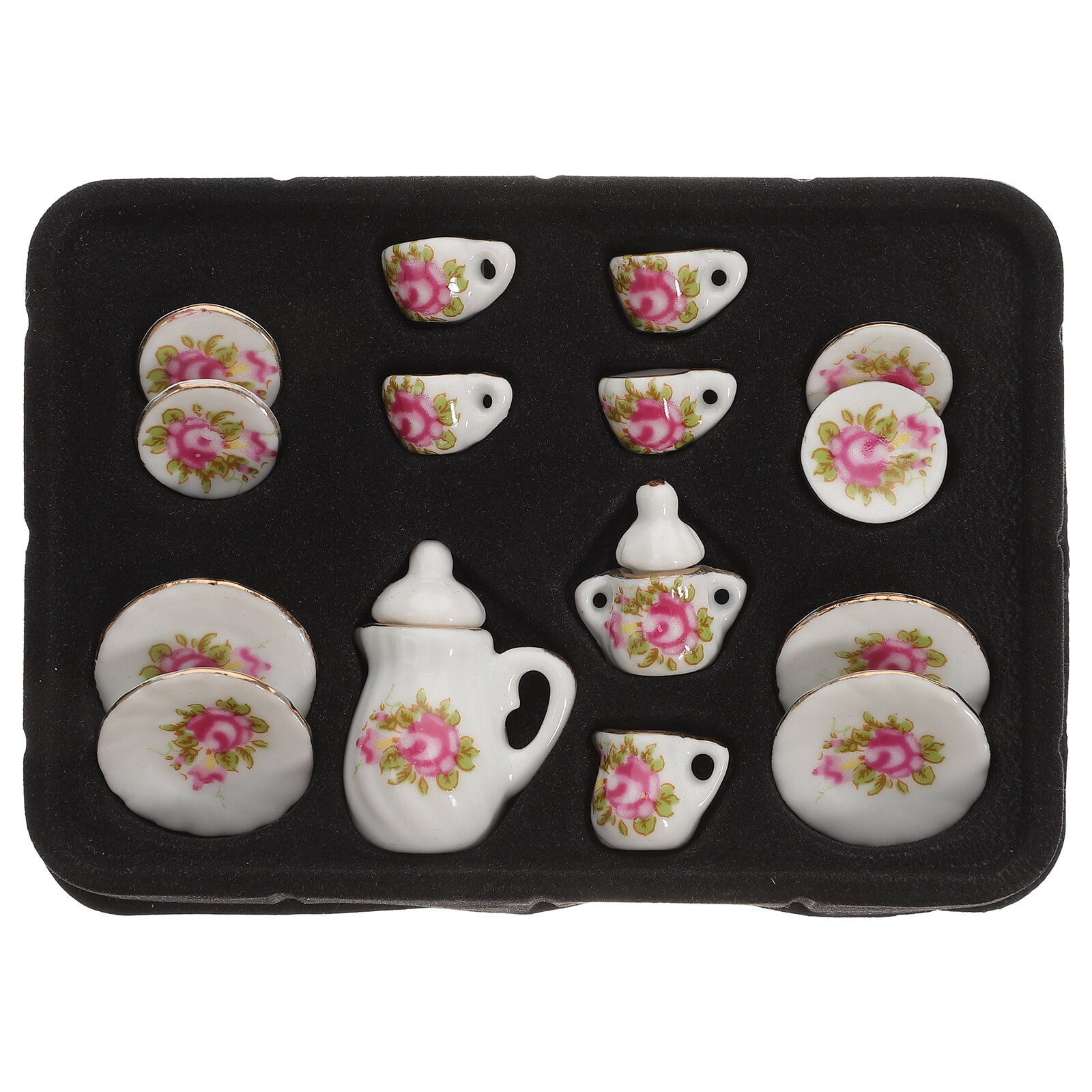 Models Mini Plates Miniature Ceramic Tableware Doll House Tea Cup Mini