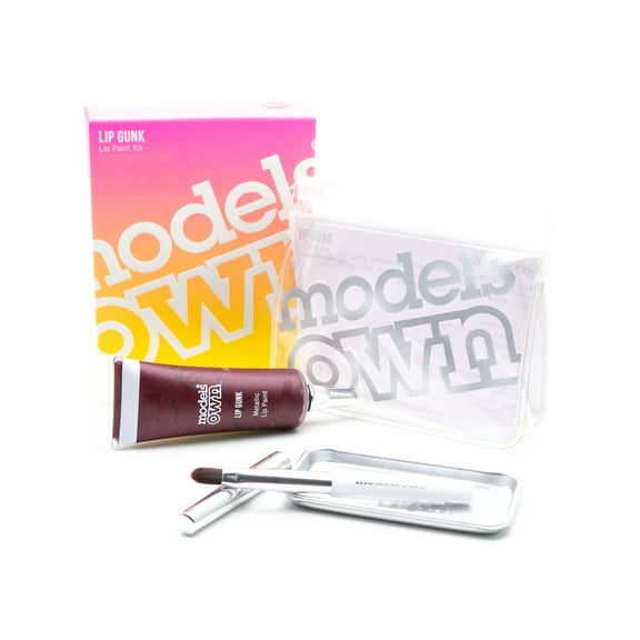 Models Own Lip Gunk Lip Paint Kit:  Metallic, Liven Up 05;  1 Lip paint, 1 Lip brush, 1 Mixing tray, 1 Case