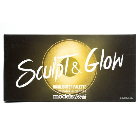 Models Own Sculpt & Glow Highlighter Palette, 04 Peach Spotlight 3x .18oz