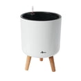 thumbnail image 1 of Algreen Modena 10.7" Self-Watering Planter with Stand, Gloss White, 1 of 7