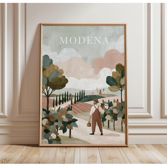 Modena Countryside Italian Landscape Print Wall Art, Unframed Paper Print