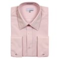 thumbnail image 1 of Modena Men's Contemporary Slim Fit French Cuff Solid Dress Shirt - Pink - 15.5 2-3, 1 of 3