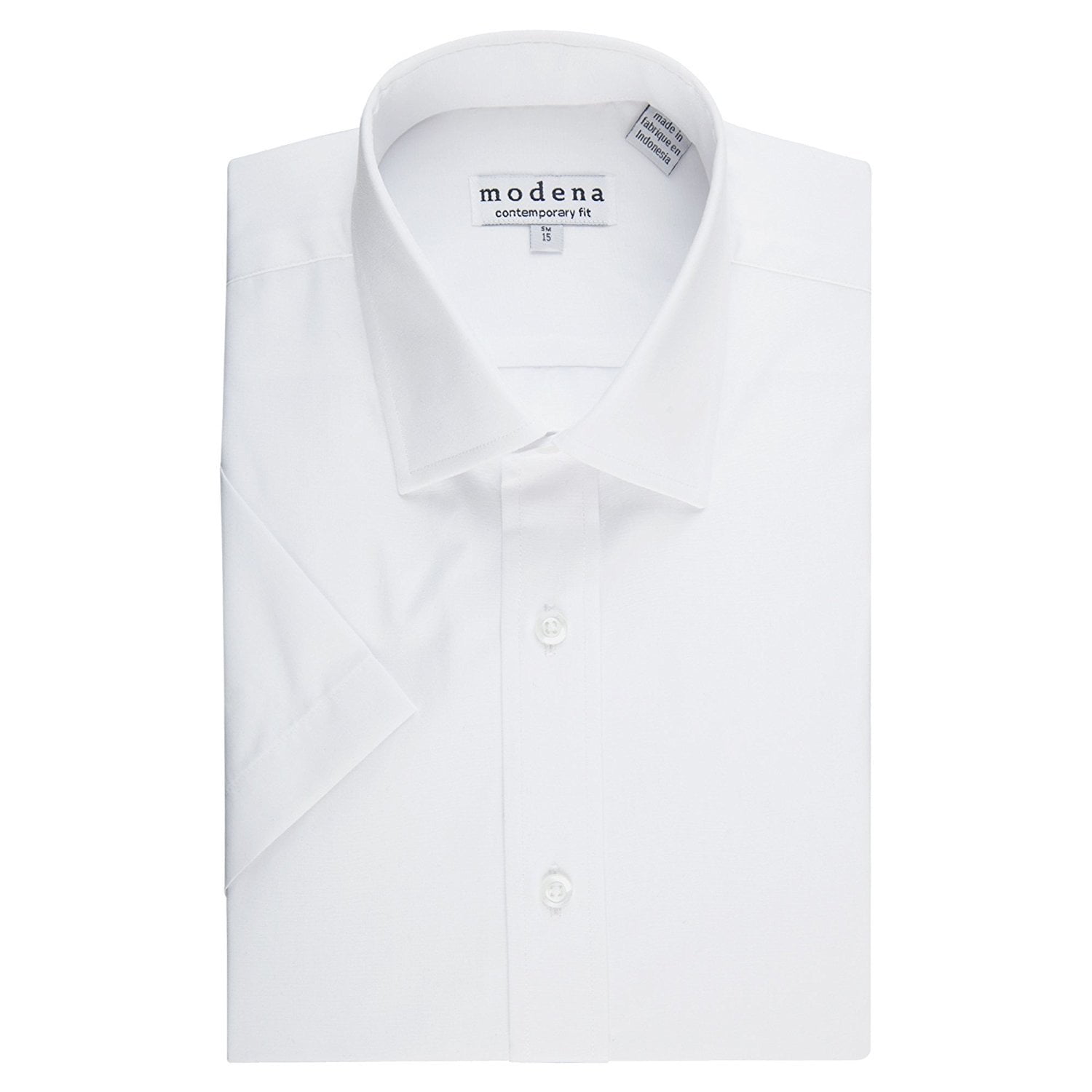 fitted lace wedding dress Modena Contemporary Fit Dress Shirt: Gray Mini Check Line Pattern 15.5 (34/35) main image 1