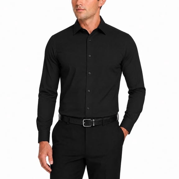 Modena Men's Extra Slim Fit Dress Shirt, Solid Long Sleeve - Color