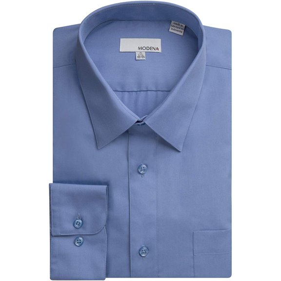 Modena Mens Regular & Contemporary Slim Fit Long Sleeve Solid Dress Shirt Colors