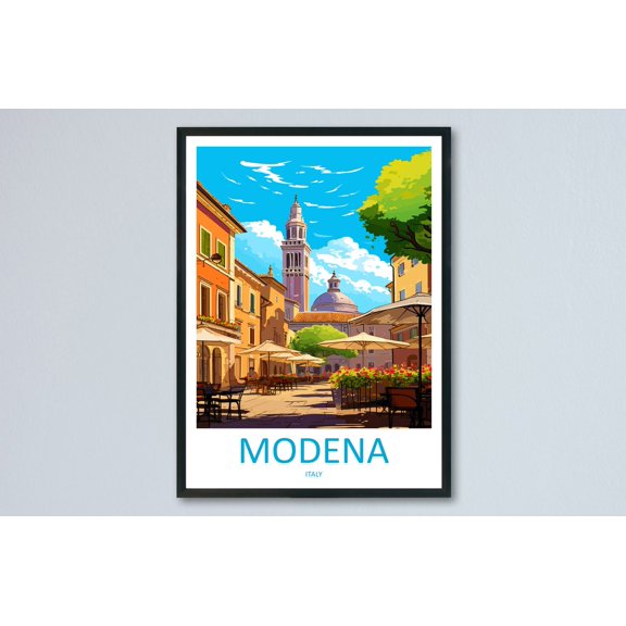 Modena Scenic Travel Landscape Italy Wall Decor Unframed Paper Print