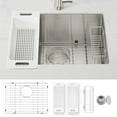 Modena Undermount Kitchen Sink Set, 16Gauge Stainless Steel (30Inch