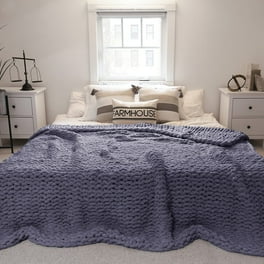 Comtest Chunky Knit Blanket Throw Blanket 47 x 59