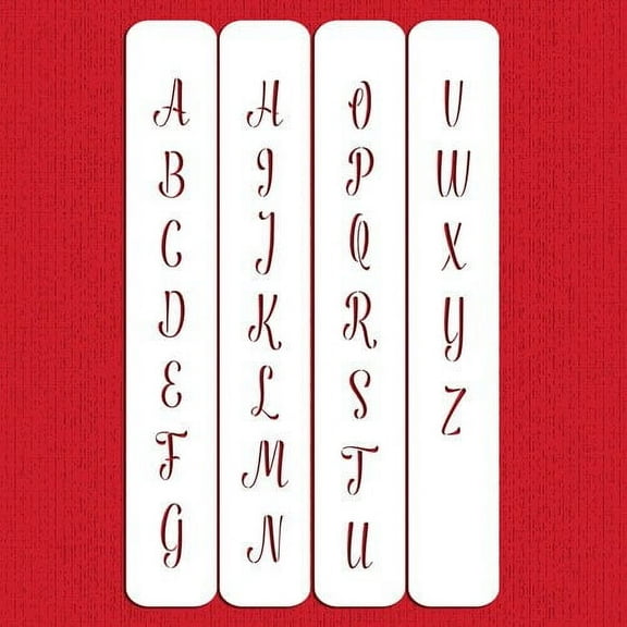 Modern 1.25" Monogram Letters Cake Stencil C991 By Designer Stencils