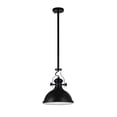 thumbnail image 1 of Modern 1-Light E26 Base 9W LED Bulb Interior Kitchen Pendant Light, Powder Coated Black, 1 of 1