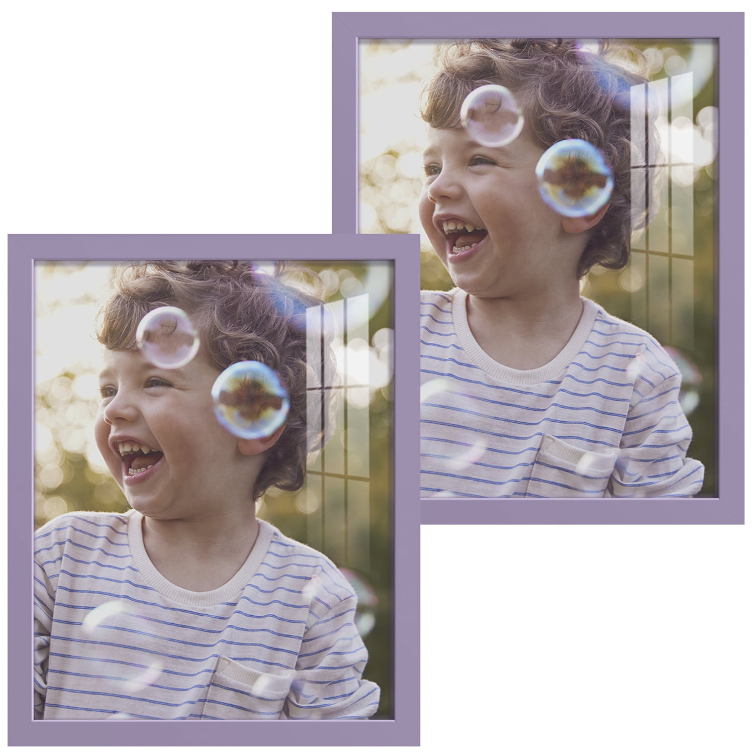 Modern 11 in. x 14 in. Violet Picture Frame (Set of 2)