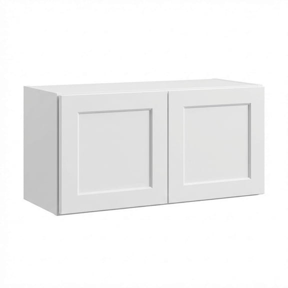 Modern 12" H Wall Mounted Kitchen Bridge Cabinet, Over-the-Fridge Storage (Available in 30" & 36" Widths)