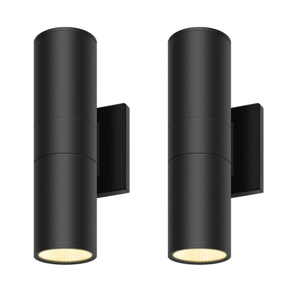 Modern 12 Inch Integrated LED Round Up Down Wall Light Outdoor ...