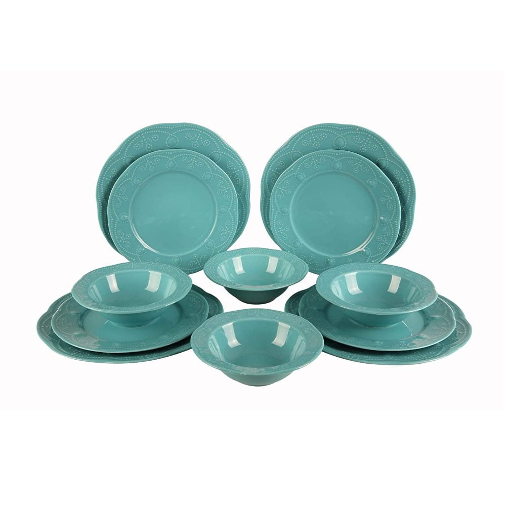 Modern 12-Piece Porcelain Dinner Set - 4 Complete Place Settings - Durable Ceramic Plates & Bowls - Stackable Dishware for Daily Use