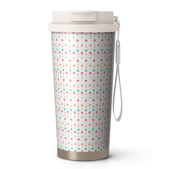 Modern 18oz Double Drinking Coffee Mug – Vacuum Insulated Stainless Steel Travel Cup with Leakproof Lid, 316 Steel Thermos Tumbler for Hot & Cold Beverages