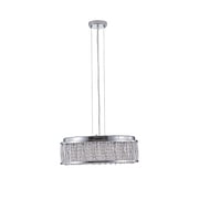 Modern 19 Crystal Chandelier, Round Flush Mount Ceiling Light Fixture, Aluminum & Iron for Kitchen, Dining Room, Bedroom, Hallway Bulbs Not Included