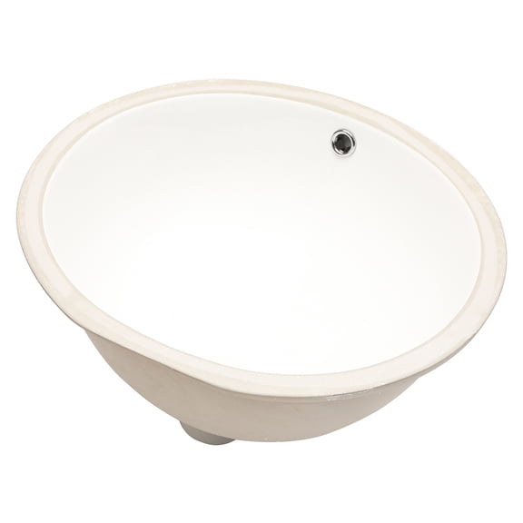Modern Bathroom Lavatory Sink - 19"x16" Oval Undermount Pure White Ceramic Basin With Overflow, Low Water Absorption, Acid Resistance, Finish Acid-, No Faucet Holes, High-performance