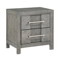 thumbnail image 1 of Modern 2 - Drawer Gray Nightstand | Bedroom Storage Solution | Wood and MDF Filler | Helps Arrange Bedside Items, 1 of 2