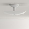 thumbnail image 1 of Modern 2 Light White Steel Semi-Flush Low Profile Ceiling Light Fixture, 1 of 4