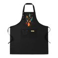 thumbnail image 1 of Modern 2 Pack Bib Apron Set - Adjustable Kitchen Chef Aprons for Men & Women with Colorful Abstract Leaf & Geometric Design 2 Pockets Stylish Cooking Gear, 1 of 5