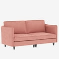thumbnail image 1 of Modern 2 Seats Small Sofa Loveseat, Polyester Upholstered Couch Love Seat With Storage Pocket For Living Room Office Apartment, 1 of 10