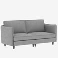 thumbnail image 1 of Modern 2 Seats Small Sofa Loveseat, Polyester Upholstered Couch Love Seat With Storage Pocket For Living Room Office Apartment, 1 of 10