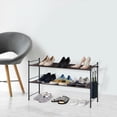 thumbnail image 1 of Modern 2-Tier Shoe Storage Freestanding Organizer Rack Entryways Hallways Dorm, 1 of 7
