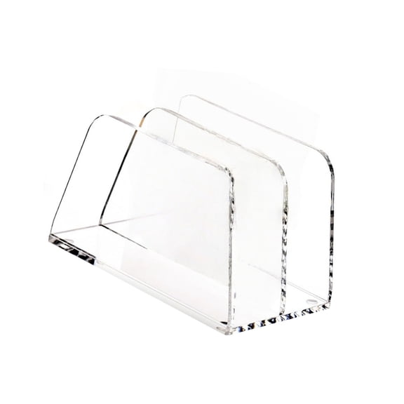 Modern 2 Tiers Transparency Desktop Shelf For Organizing Office Documents Mail Stationery Items Storage Rack