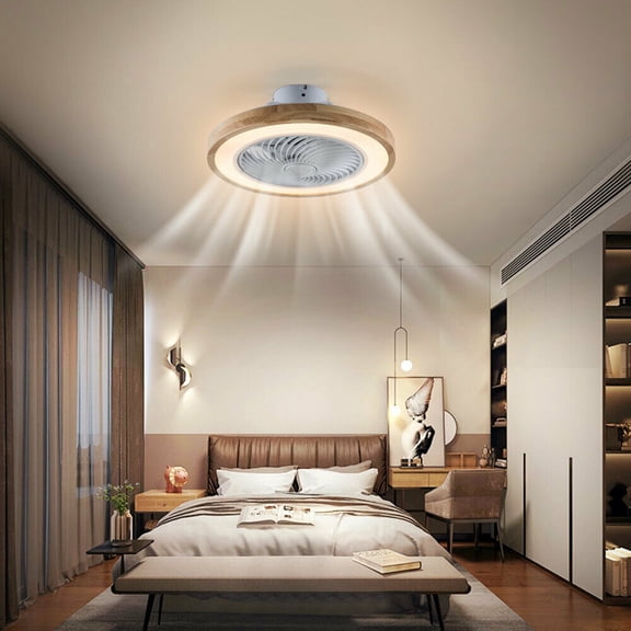 Modern 20" Ceiling Fan Light LED Chandelier Lamp With Remote Control Living Room 20 inch LED Ceiling Fan Light with Remote Control Bedroom Living Room Chandelier Invisible Ceiling Fan With Chandelier