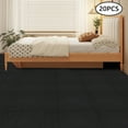 thumbnail image 1 of Modern 20 Tiles Self Adhesive Carpet Floor Tiles Anti-Slide Peel and Stick Mats Black, 1 of 22
