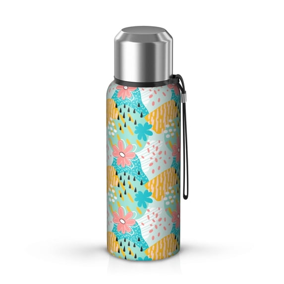 Modern 20oz Stainless Steel Thermal Bottle with Tea Filter and Cup Lid, Vacuum Insulated Coffee Mug with 316L Inner Liner, Leakproof Travel Thermos for Office, Commute & Outdoor