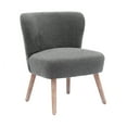 thumbnail image 1 of Modern 25" Wide Wingback Accent Chair with Water and Stain Resistant Boucle Upholstered Fabric, Gray, 1 of 5