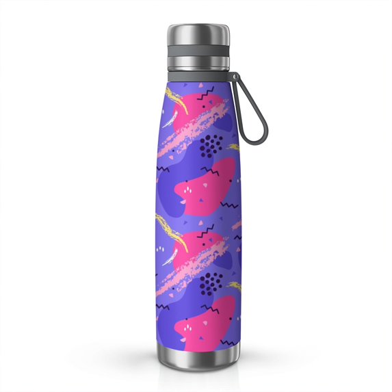 Modern 29oz Stainless Steel Insulated Thermos with Tea Filter, 360° Printed Travel Bottle, Leakproof BPA-Free Flask with Anti-Slip Base, 304 Inner & 201 Outer, Vacuum Cup
