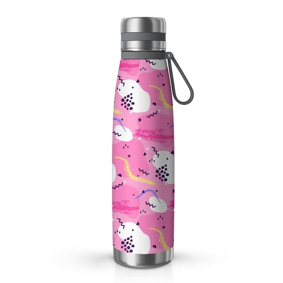 Modern 29oz Stainless Steel Insulated Thermos with Tea Filter, 360° Printed Travel Bottle, Leakproof BPA-Free Flask with Anti-Slip Base, 304 Inner & 201 Outer, Vacuum Cup