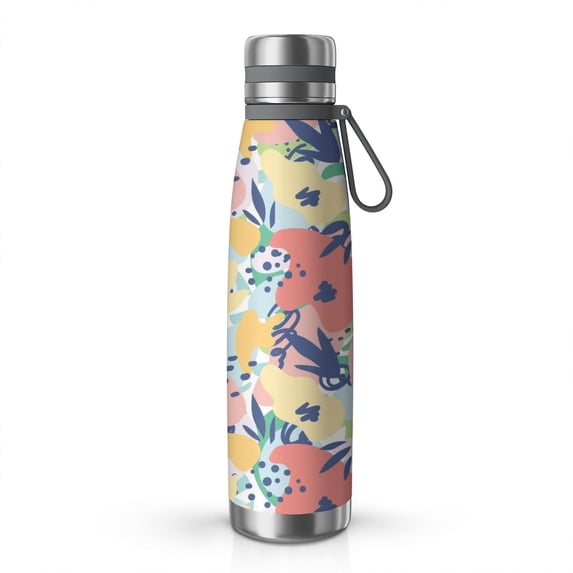 Modern 29oz Stainless Steel Insulated Thermos with Tea Filter, 360° Printed Travel Bottle, Leakproof BPA-Free Flask with Anti-Slip Base, 304 Inner & 201 Outer, Vacuum Cup