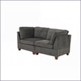 thumbnail image 1 of Modern 2PC Modular Chenille Sofa Set – Gray Corner Chair with Wood Frame for Living Room | Gray | Chenille | Cushion Back, 1 of 6