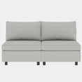 thumbnail image 1 of Modern 2PCS Convertible Armless Sofa Couch Chair with Storage for Living Room Bedroom Apartment, 1 of 9