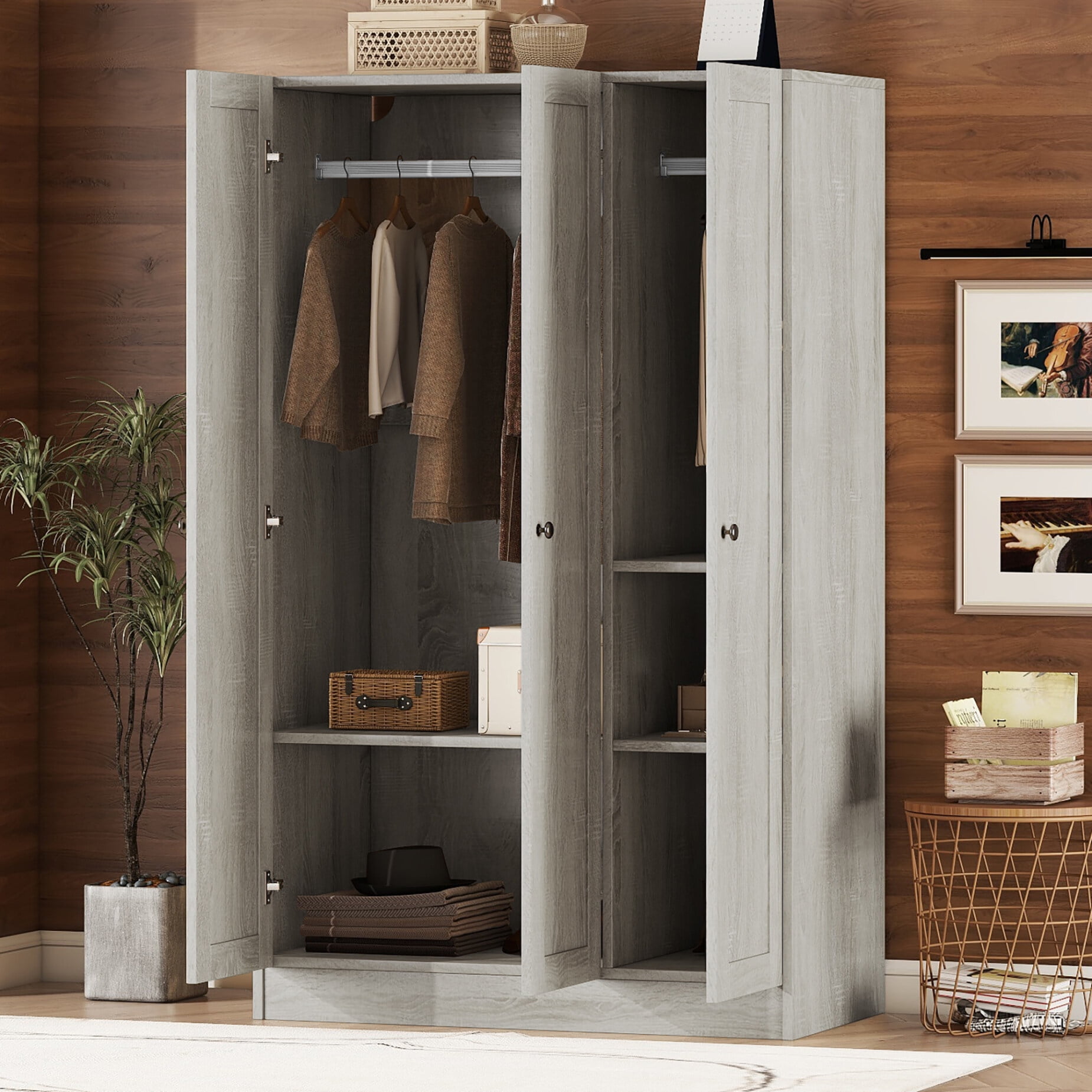 Wall cupboard for clothes discount