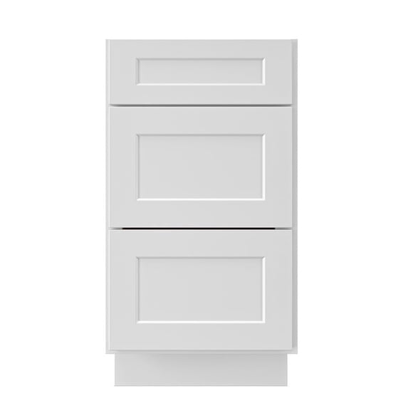 Modern 3-Drawer Kitchen Base Cabinet, Soft-Close Pots & Pans Storage (Available in 18" & 24" Widths)