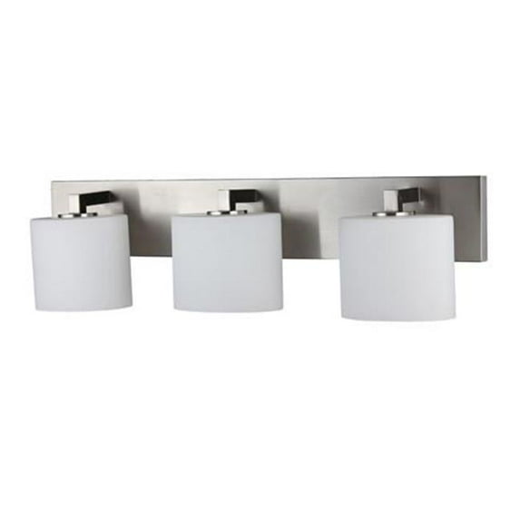 Modern 3-Light Energy Star Interior Wall Mount Bathroom Vanity Lighting Fixture Brushed Nickel