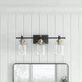 thumbnail image 1 of Modern 3-Light Transparent Glass Style Vanity Lighting Fixture, 1 of 4