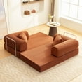 thumbnail image 1 of Modern 3-Person Convertible Sleeper Sofa Bed, 4-in-1 loveseat Sleeper, Comfy Removable Floor Couch for Living Room with Detachable and Washable Fabric, 1 of 8