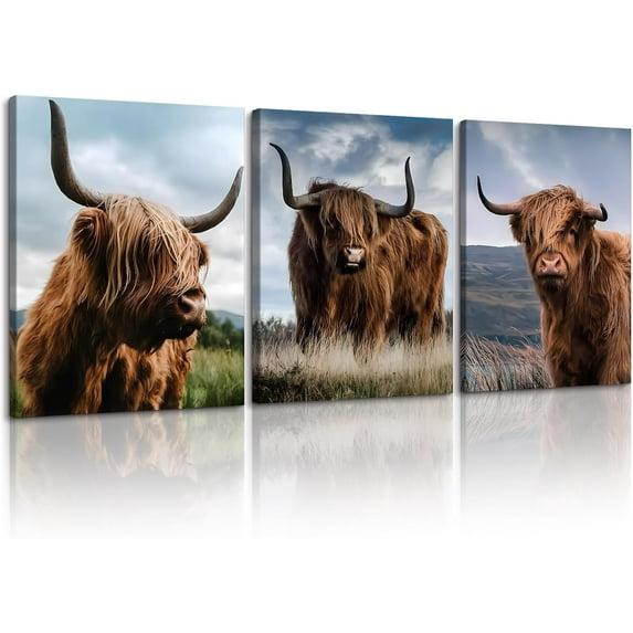 Modern 3 Piece Wild Animal Lion Canvas Paintings Lion Family Portrait Pictures Wall Decor Artwork Living Room Bedroom Home Office Decorations Unframed