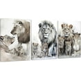 thumbnail image 1 of Modern 3 Piece Wild Animal Lion Canvas Paintings Lion Family Portrait Pictures Wall Decor Artwork Living Room Bedroom Home Office Decorations Unframed, 1 of 6