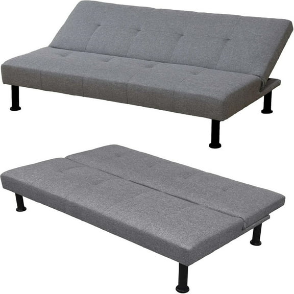 Modern 3-in-1 Sofa Bed, Versatile and Adjustable, Solid Legs,Suitable for Living Rooms and Bedrooms (Grey)