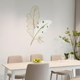 thumbnail image 1 of Modern 30inch Large Wall Clock Metal Feather Wall Clock Decorate with Sweep-Second Silent, Wall Clocks for Living Room, Bedroom, Dining Room, Office,, 1 of 9