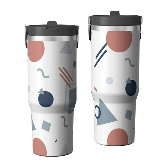 Modern 30oz Handheld Travel Tumbler with Handle – Double Wall Stainless Steel Insulated Cup, Flip Straw Lid, Leak-Proof & BPA-Free for Hot and Cold Drinks – Durable Coffee & Juice Mug Black