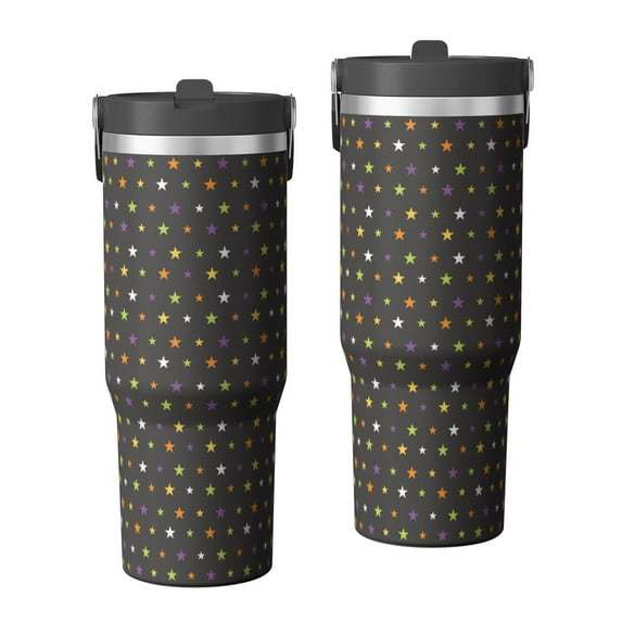 Modern 30oz Handheld Travel Tumbler with Handle – Double Wall Stainless Steel Insulated Cup, Flip Straw Lid, Leak-Proof & BPA-Free for Hot and Cold Drinks – Durable Coffee & Juice Mug White