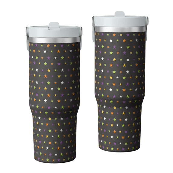 Modern 30oz Handheld Travel Tumbler with Handle – Double Wall Stainless Steel Insulated Cup, Flip Straw Lid, Leak-Proof & BPA-Free for Hot and Cold Drinks – Durable Coffee & Juice Mug White