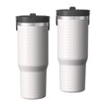 thumbnail image 1 of Modern 30oz Handheld Travel Tumbler with Handle – Double Wall Stainless Steel Insulated Cup, Flip Straw Lid, Leak-Proof & BPA-Free for Hot and Cold Drinks – Durable Coffee & Juice Mug White, 1 of 7
